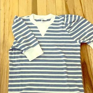 Frame denim/creme striped puff sleeved T